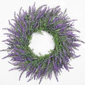 Summer Spring Wreaths for Front Door Artificial Lavender Wreath All Seasons Purple Lavender, Wreaths for Outdoor Indoor Wall Home Farmhouse Window Wedding Festival Decor