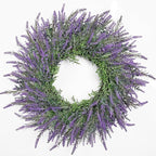 Summer Spring Wreaths for Front Door Artificial Lavender Wreath All Seasons Purple Lavender, Wreaths for Outdoor Indoor Wall Home Farmhouse Window Wedding Festival Decor