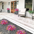 16 Pcs Artificial Fake Flowers for Outdoor Spring Decoration, Faux Silk Flowers No Fade Uv Resistant Daisy Flower Plants for Outdoor Planters Garden Yard Porch Patio Balcony Pathway Decor (Mix)