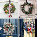 Wreath Hanger (Bronze-1 Pack) - Stainless Steel Adjustable Door Hanger for Front Door, 15-24inch, 20lb Weight Capacity