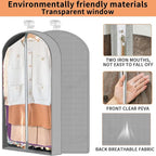 3 Pcs Garment Bags, 40" & 50" PEVA Moth-Proof Breathable Dust Cover, Hanging Clothes Covers with Bedroom, Suits, Padded Clothes, Shirts Prevent Dust