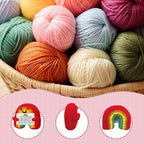 3 inch Positive Rainbow Handmade Knitted Wool Doll with Positive Card Inspiring Gifts for Cheer Up Emotional Support Encouragement Friends