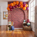 Hahafelt 1.3x39 ft Fabric Bulletin Board Roll Reusable Waterproof Erasable Bulletin Board Wrinkle Resistant Non-Woven Fabric Roll for Background Decor DIY Craft(Brown,Brown Brick)