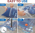 MEIQIHOME Vacuum Storage Bags, Space Saver Sealer Bags,Vacuum seal bags for clothing, Pillows, Comforters, Blankets, Bedding,24 Pack Vacuum Storage Bags with Electric Pump