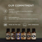 Eternal Essence Oils Woodsy Premium Fragrance Oils Set - Including Pine, Cedar Wood, Sandalwood, Bamboo & Teak, Woodland Bay and Frankincense - Rustic and Woody Scented Oils (6 Pack)