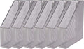 YBM HOME Steel Mesh Wall Magazine File Holder for Home & Office Organization, Serves as a Magazine Rack, Desk Organizer, Letter and Mail Bin, Holds Up to 20 Magazines - 6-Pack Silver, 1111