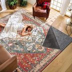 Waterproof Rug Pad, 2x3 ft Under Area Rug Carpet Pad, Non Slip Rug Pads for All Floors and Hardwood Floors Finishes, Keep Carpets in Place Soft and Prevent Rug from Wrinkling or Buckling