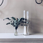 WGV Cylinder Vase Bulk, Diameter 5", Height 18", Clear Glass Floral Planter Container, Tall Centerpiece Arrangement for Wedding Party Event Home Office Decor, 4 Pieces