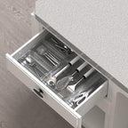 Simple Houseware 20 PCS Clear Plastic Drawer Organizers Set, 5-Size for Makeup, Bathroom, Bedroom and Office