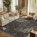 Traditional Design Vintage Floral Area Rug 6 x 9,Washable Area Rugs - Perfect for Living Room, Bedroom, Pet & Child Friendly, Nursery - Stain & Water Resistant Non-Slip, Dining Room Decor