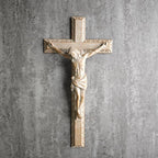 BC Catholic Crucifix Wall Cross, 12" H Jesus Christ Home Decor for Easter, Religious Devout Gift, Wood Carve Looking, Hand Painted by Buildclassic