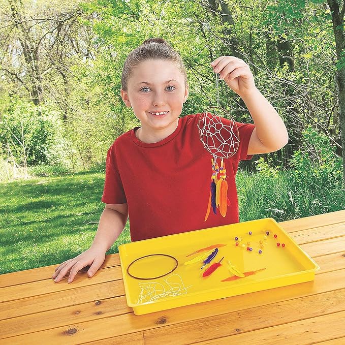 Fun Express Dream Catcher Craft Kit for Kids - Makes 12 Dream Catchers - Individually Packaged - DIY Crafts and Home Activities