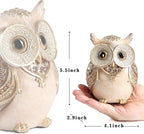 Smadeer Owl Statue for Home Decoration for Shelf Bookshelf OfficeTable Indoor Decor Accents Adorable Big Eye Owl Statues and Sculptures Animal Owls Gift for Bird Lover Cute Figurine
