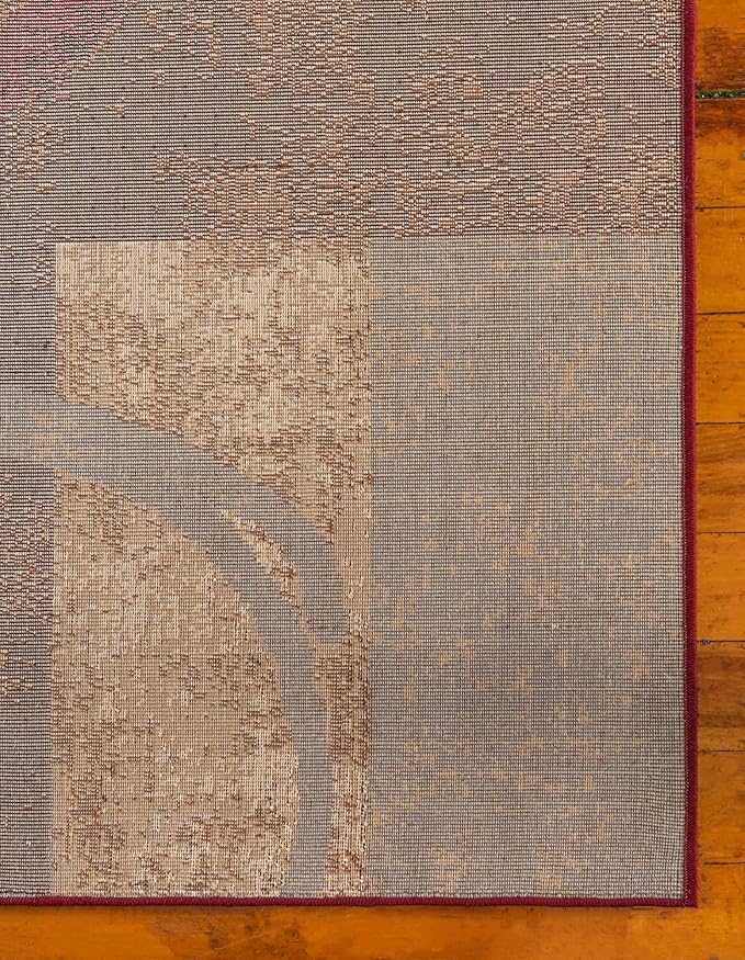 Unique Loom Barista Collection Area Rug - Kouillou (7' 10" Square, Multi/ Brown)