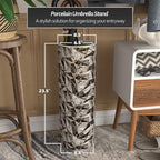 Red Lantern 24" Marble & Gold Design Umbrella Stand