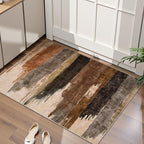 Ciicool Modern Abstract Area Rug 2x3 Washable Small Entryway Rugs, Black Brown Non-Slip Low Pile Throw Entry Rug, Foldable Kitchen Bathroom Rugs Floor Carpet for Entrance Bedroom Indoor Doormat