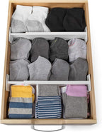 Dial Industries Adjustable Dresser Drawer Clothes Organizer Dividers, Set of 2, 4.5" Deep