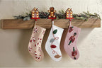 Mud Pie Beaded Christmas Stocking, Lights, 19" x 11 1/2"