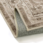 8x10 Area Rug Brown Washable Living Room Vintage Carpet Bedroom Large Non Slip Soft Low Pile Soft Thin Dining Room Office Accent Throw Rug