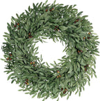 32 Inch Large Olive Wreaths for Front Door, Artificial Large Spring Summer All Seasons Year Round Green Lush Olive Branch Wreath for Home Farmhouse Porch Window Outdoor