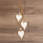 Sun&Beam Heart-Shaped Wooden Decorative Seven Styles Hanging Handmade Hearts Ornaments for Wedding Party Valentine Christmas Home Decoration Car Décor (All-7Pcs, 1Pcs)