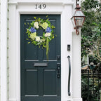 Spring Summer Wreaths for Front Door 24 Inch Summer Wreath with Hydrangea, Rose & Peony Floral Spring Door Wreath with Lush Greenery for Indoor & Outdoor Seasonal Home Decor