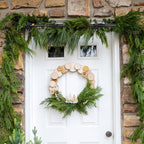 Adjustable Over-The-Door Garland Hanger, Heavy Duty Wreath Hanger for Front Door, No Nails or Screws Damage-Free, Fits Standard Door Frame Depths 34-42 Inch, Black