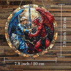 St. Michael San Miguel Arcangel Wall Pediments Home Decor Door Sign Plaques Hanging Pendant Decorations Batter Guard Angel Christian Religious Ornaments (L)