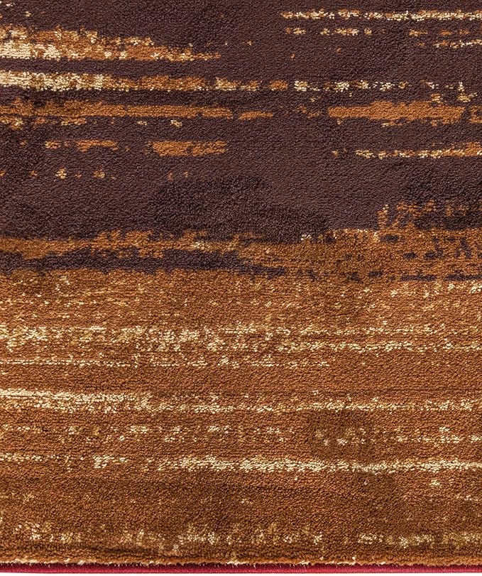 Unique Loom Barista Collection Area Rug - Mundo Nova (7' 1" Square, Beige/Blue)