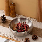7.4 Inch Large Decorative Bowl for Entryway Table, Key Holder, Home Decor, Catch All (Silver)