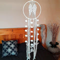 Angel Wings Dream Catchers, White Boho Cottagecore Decor, Wall Hanging Meditation Gifts, Hippie Zen Spiritual Yoga Decor for Bedroom or Nursery