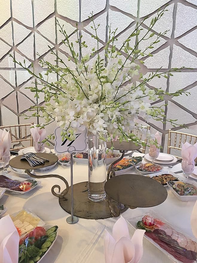 WGV Cylinder Vase Bulk, Diameter 5", Height 18", Clear Glass Floral Planter Container, Tall Centerpiece Arrangement for Wedding Party Event Home Office Decor, 4 Pieces