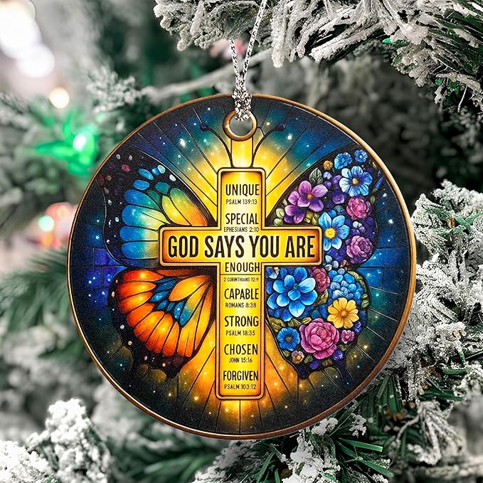 Nativity Cross Christmas Ornament 2026, Christian Christmas Ornaments Religious Gift, Cross Christmas Tree Decor, Nativity Scene Ornament Easter Faith Decor