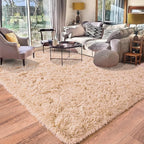 Rugs for Living Room 5x7, Soft Shaggy Modern Shag Area Rug for Bedroom, Upgrade Non-Slip Plush Fluffy Carpet for Kids Boys Girls Room Home Decor Aesthetic, Camel