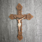 BC Catholic Crucifix Wall Cross, Holy Cross, Religious Gift, Hand-painted in Vintage Style Full Color, 12"H by Buildclassic