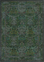 Lessymo Washable Entryway Rug 2x3, Front Door Mat Indoor Non-Slip Bathroom Small Area Rugs for Kitchen Bedroom Entry, Vintage Forest Floral Design, Forest Green