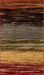 Unique Loom Barista Collection Area Rug - Mundo Nova (3' 1" x 5' 3" Rectangle, Beige/Blue)