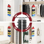 Hat Organizer Hold up to 20 Hats, 2 Pack Hat Rack for Wall with Strong Adhesive, Hat Organizer for Baseball Caps Display for Door Closet, Hat Hanger Holder Multilayer Two Mounting Option(Black)