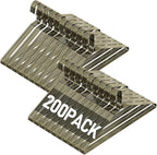 SPECILITE Wire Metal Clothes Hangers Bulk 200 Pack for Standard Size Suits, Coats, Shirts, Pants, Skirts, Space Saving, Non Slip,16 Inch 12 Gauge Ultra Thin, Bronze