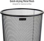 Mind Reader Umbrella Stand, Multi-Purpose Storage Organizers for Office and Entryway, Metal Mesh, Set of 2, Black