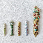 Hand-Painted Mezuzah, 9.5 Inches Large Mezuzah with Exquisite Enamel Design, Pomegranate Flower, and Scroll Included for Jewish Occasions