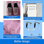 over the door shoe organizer,2025 upgraded,35 Huge pockets,over door shoe organizer,Store size 13 shoes,shoe organizer,Strong material,hooks Suitable for various doors,pink shoe rack
