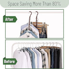 Mr. Pen Space Saving Hangers - 8 Pack Mahogany Color Space Saver Shirt Hangers