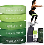 Fabric Resistance Bands for Working Out – 5 Strength Levels from Extra Light to Extra Heavy – Thick Workout Bands for Legs, Glutes, HIPS, Stretching, Strength Training with Storage Bag