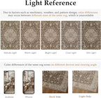 8x10 Area Rug Brown Washable Living Room Vintage Carpet Bedroom Large Non Slip Soft Low Pile Soft Thin Dining Room Office Accent Throw Rug