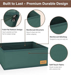 Drawer Organizer Clothes – Set of 6 Foldable Fabric Storage Bins for Dresser & Closet, Strong Structure, Fragrance Sachets Included, Organize Underwear, Socks, Baby Items, Green