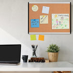 Amazon Basics Cork Bulletin Board, 17" x 23", Pin Board for Office & Home, Wall Organizer with Aluminum Frame, Lightweight, Easy to Install, 3-Pack