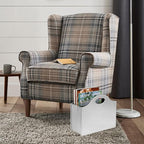 HofferRuffer Magazine Basket Holder, Foldable Magazine Rack, Document File Holder Organizer, File Folder, Newspaper Storage Bin Organizer for Home or Office (Silver)