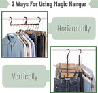 Mr. Pen Space Saving Hangers - 8 Pack Mahogany Color Space Saver Shirt Hangers