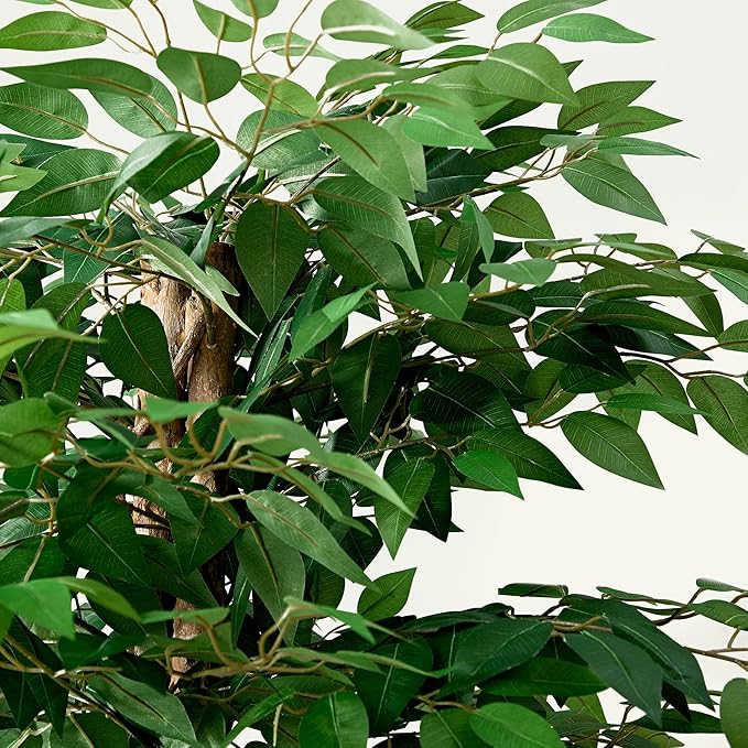 VECELO Artificial Ficus Tree with Sturdy Nursery Pot, 5FT Faux Silk Plant for Indoor Outdoor Home Garden Decor, 1 Pack
